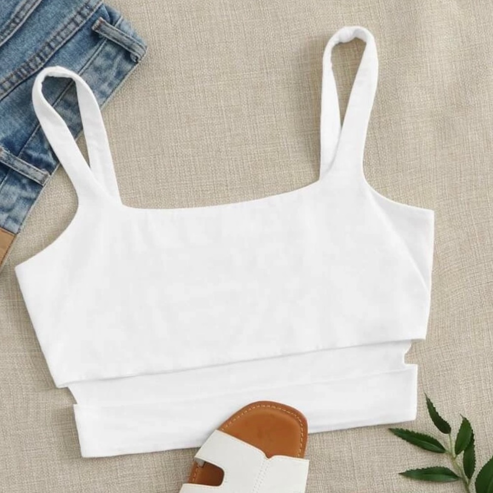 NEW Cut out Crop Tank Top